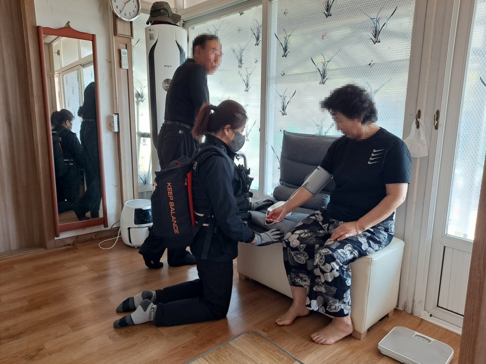 ▲ 119생활안전순찰대 봉강마을 대민지원 