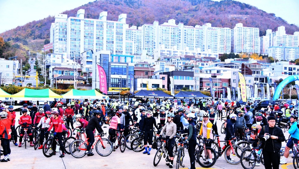 ▲ 섬섬여수 그란폰도 대회 참여자