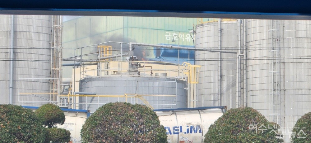 ▲ 금호정밀화학 폭발사고 ⓒ여수넷통뉴스