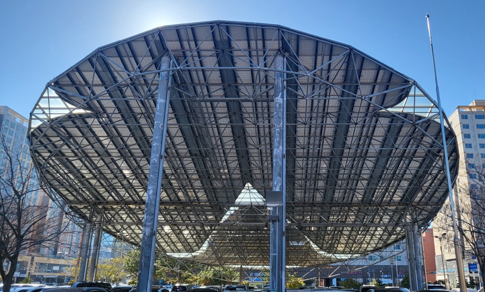 ▲ 전남도청 태양광 설비 주차장 