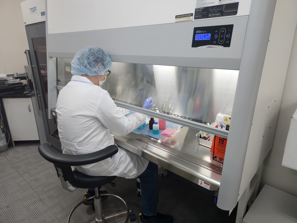 ▲ 전염병 검사 분석 모습