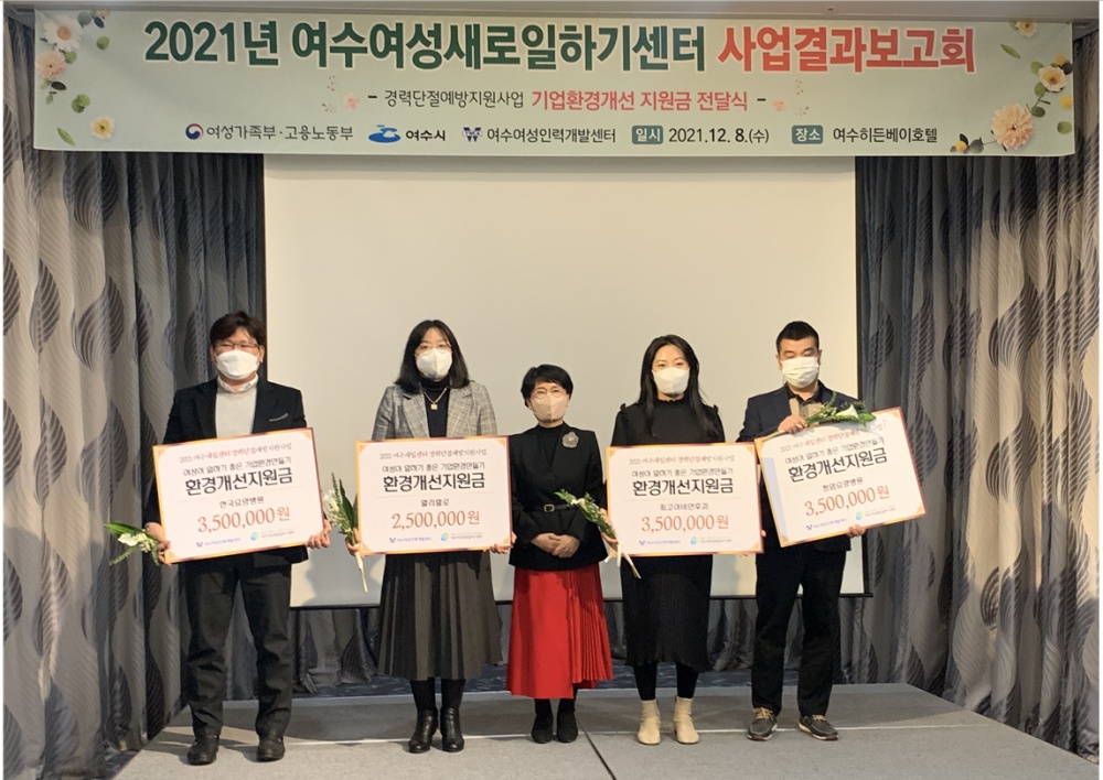 ▲ 지난해 기업환경개선 지원금 전달식