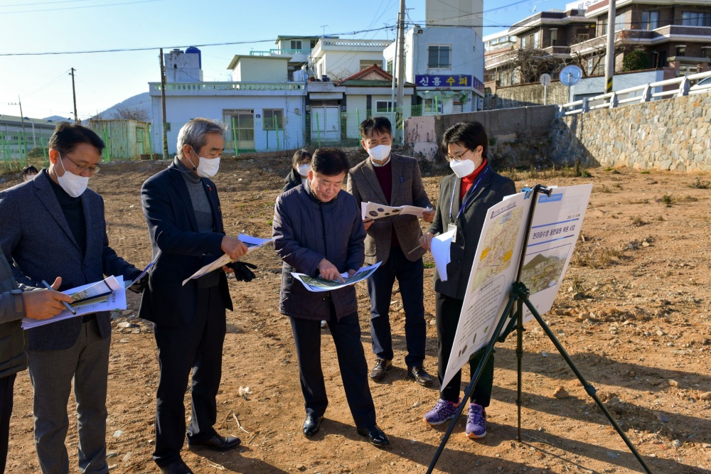 ▲ 주요 시책사업 현장을 방문한 정 시장