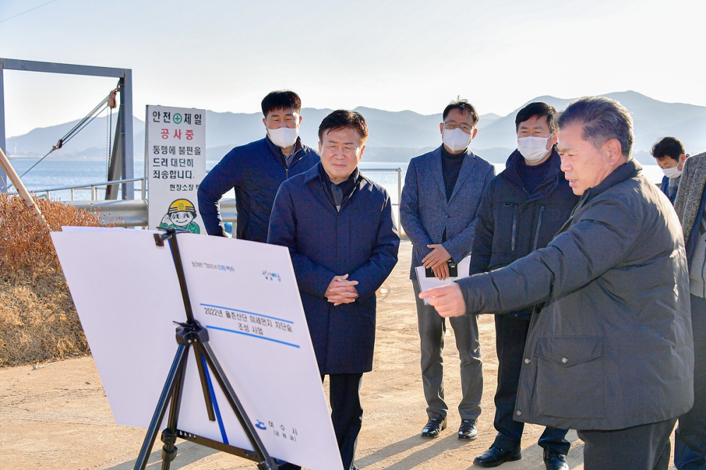 ▲ 정기명 시장이 주요 시책사업 현장 3개소를 방문해 추진상황을 점검했다.