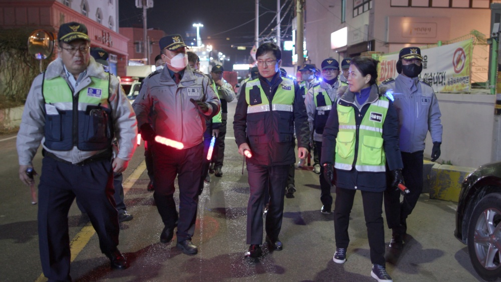 ▲전남자치경찰위원회 야간 합동 순찰