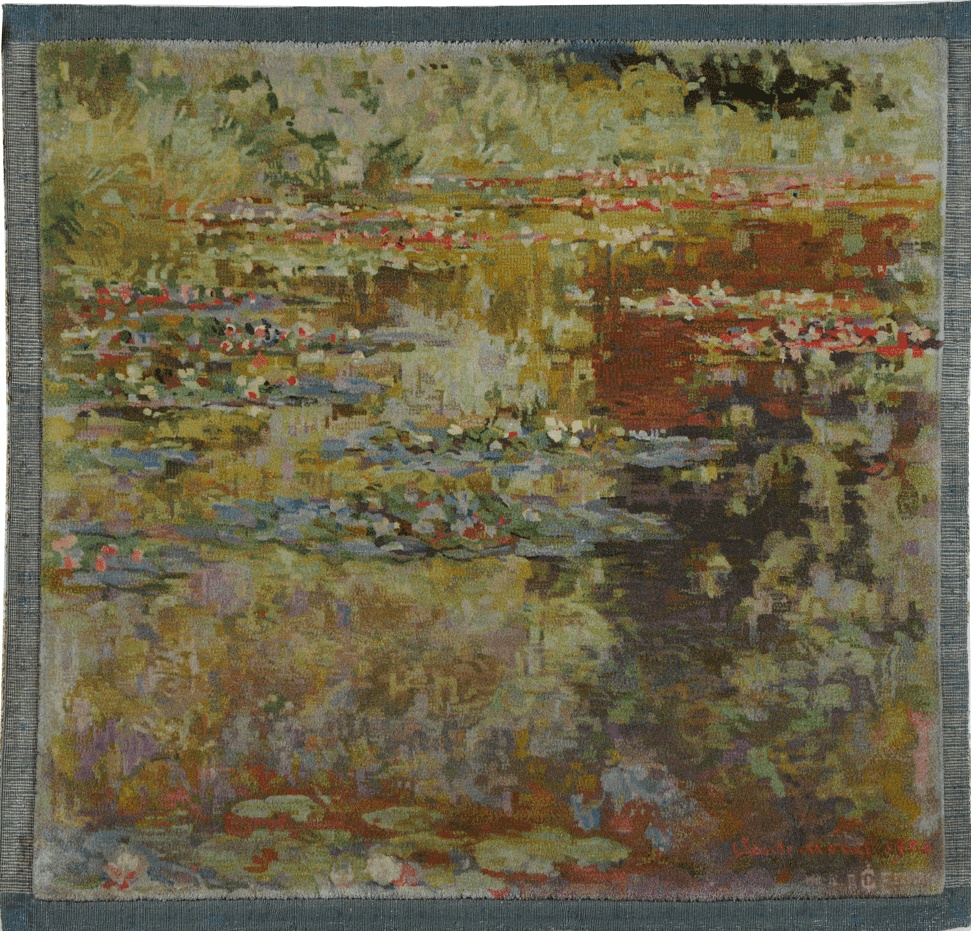 ▲전남도립미술관- (꽃과낭만) 수련, 클로드 모네(1913, 타피스트리, 108x89cm)
