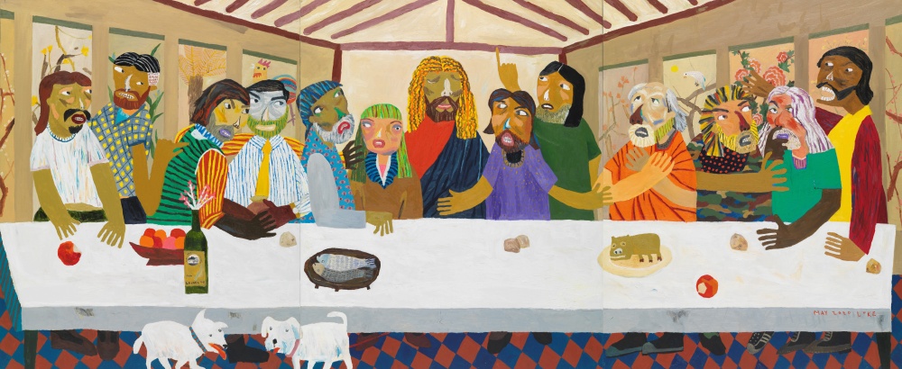 ▲ 이형우, 최후의 구라(162X360cm, 캔버스에 오일, 2019)