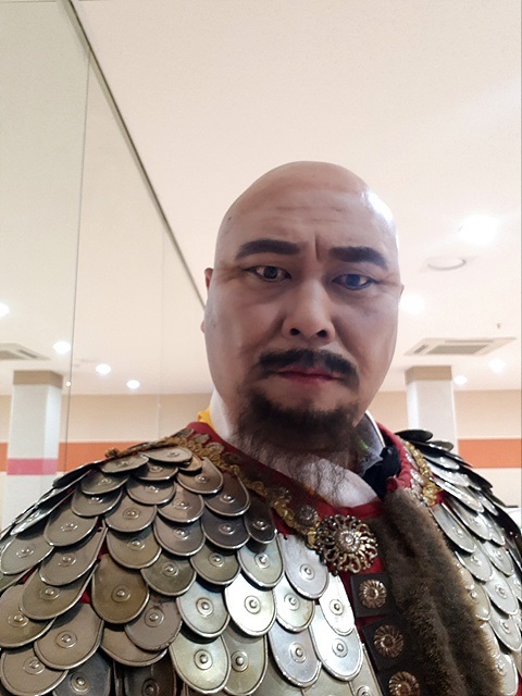 ▲ 거북선축제 당시 장수역할로 분장한 김종의씨 모습  ⓒ김종의