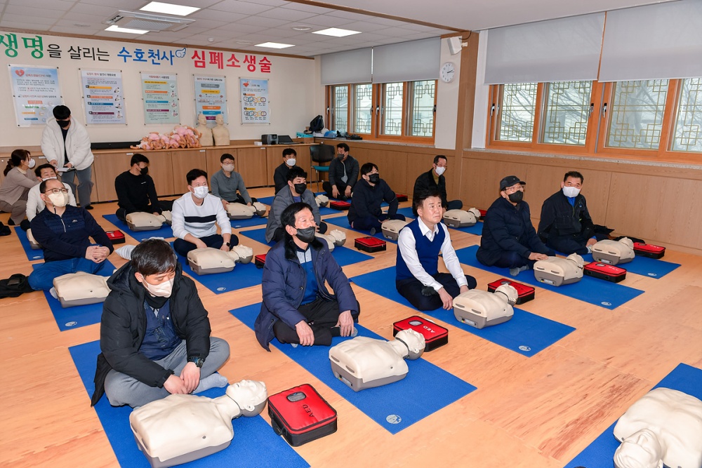 ▲ 생명을 살리는 심폐소생술 교육