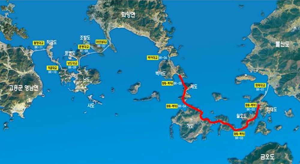 ▲ 화태~백야 연도교 조감도 위치도