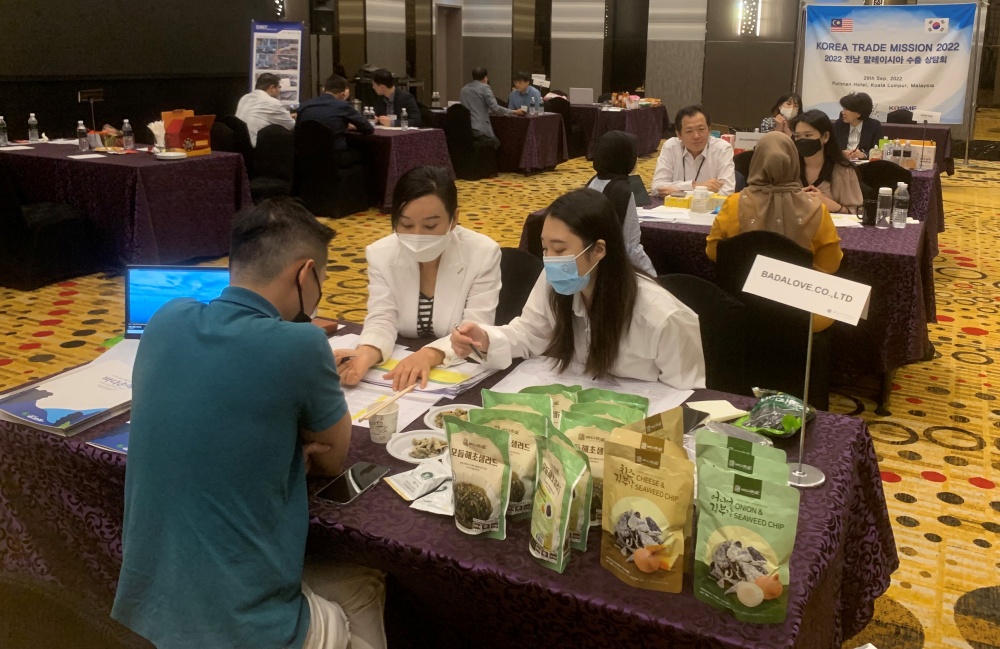 ▲ 말레이시아 수출상담 모습