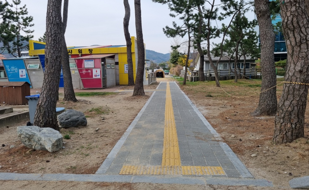 ▲보성 율포해수욕장(보도블럭 설치 및 경계석 정비)