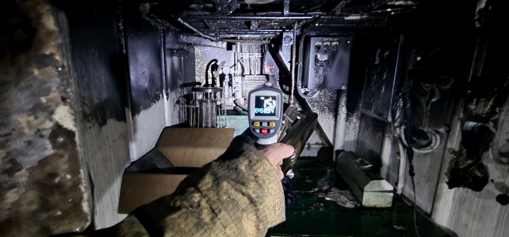 ▲ 화재가 난 선박 내부