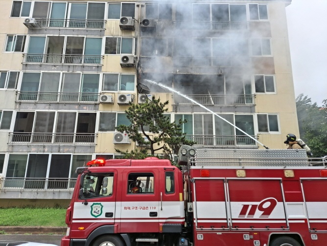 ▲ 화재 진압 모습