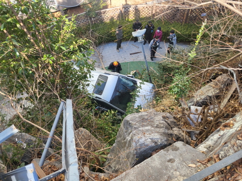 ▲ SUV 차량 사고 현장