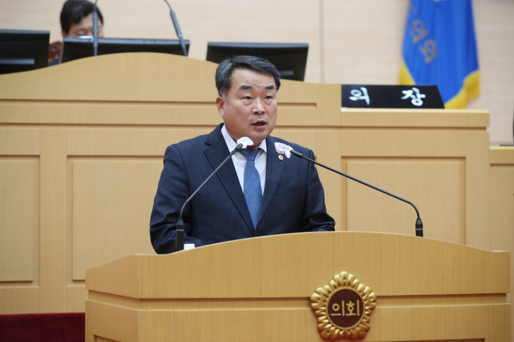 ▲ 10일 열린 전라남도 제368회 임시회 제2차 본회에서 발언하는 최무경 도의원