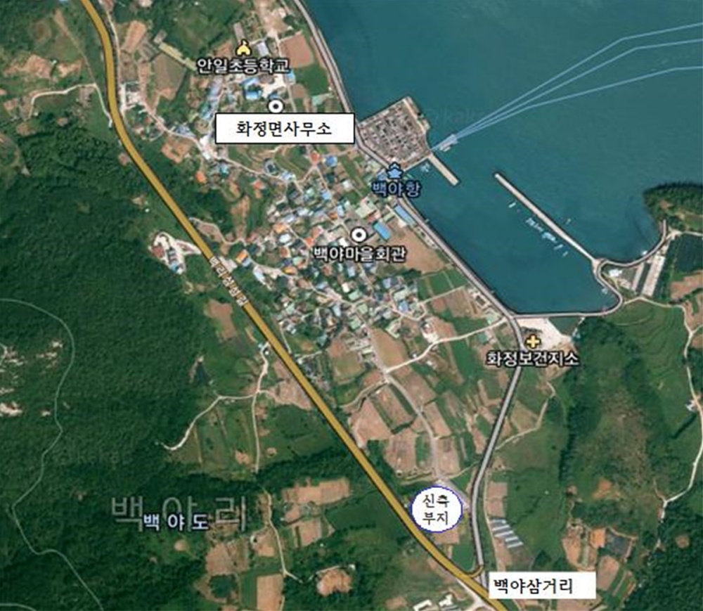 ▲ 화정면사무소 신축 부지