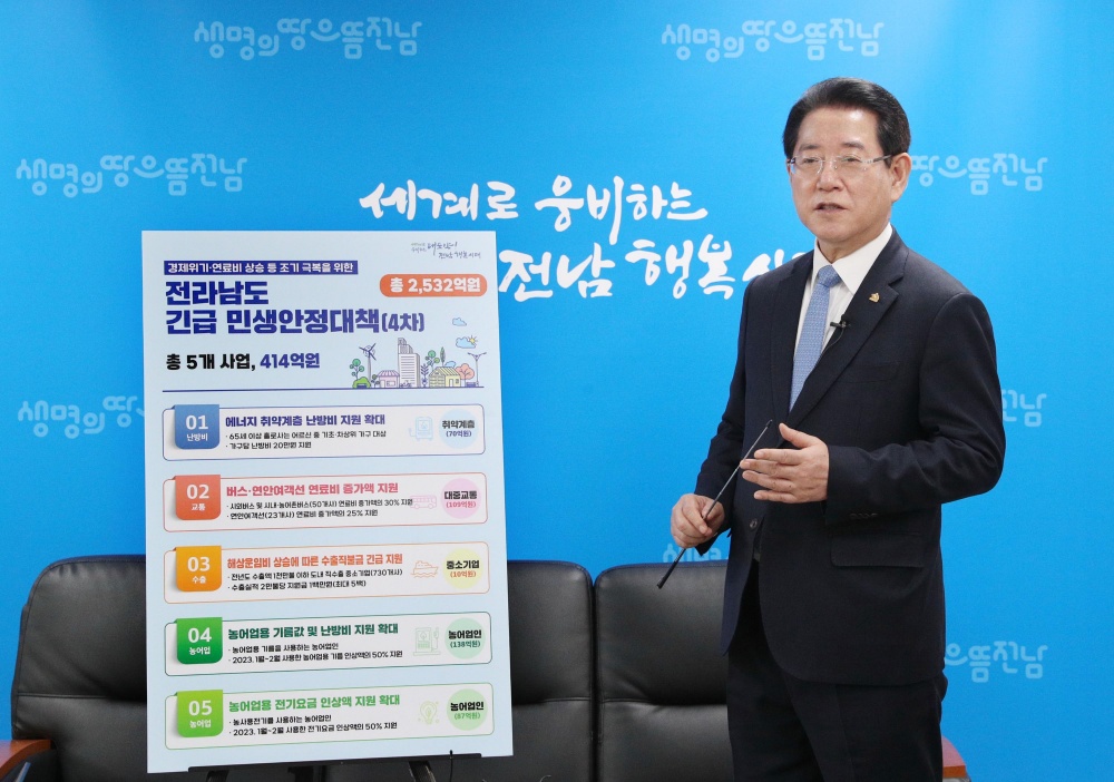 ▲전라남도 긴급민생안정대책 발표 