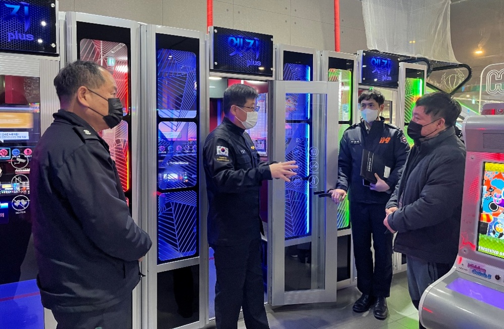 ▲ 여수소방서 무인점포 점검 현장