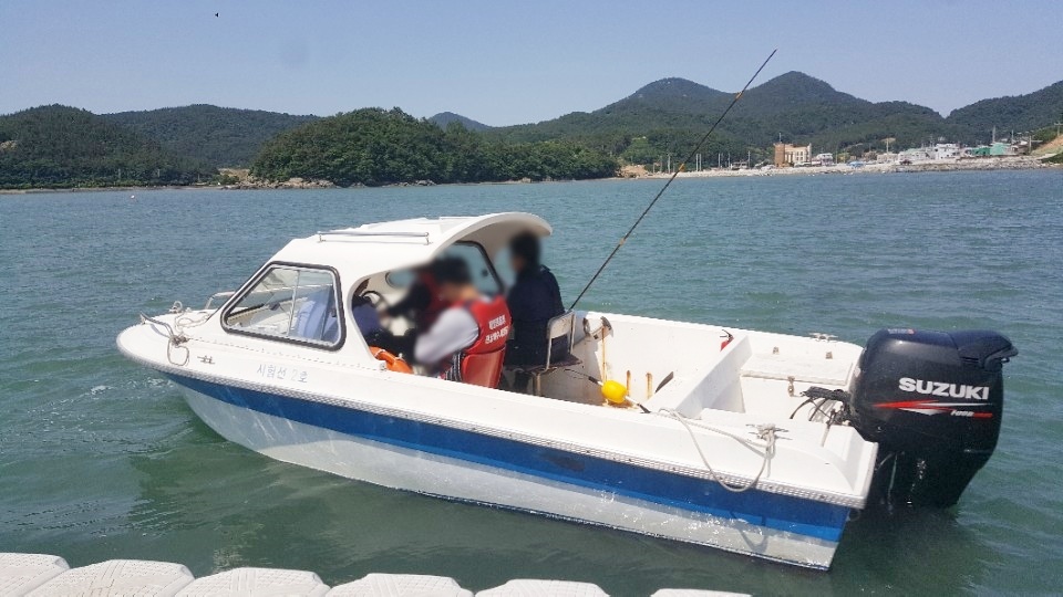 ▲ 동력수상레저기구 조종면허 실기 시험 현장