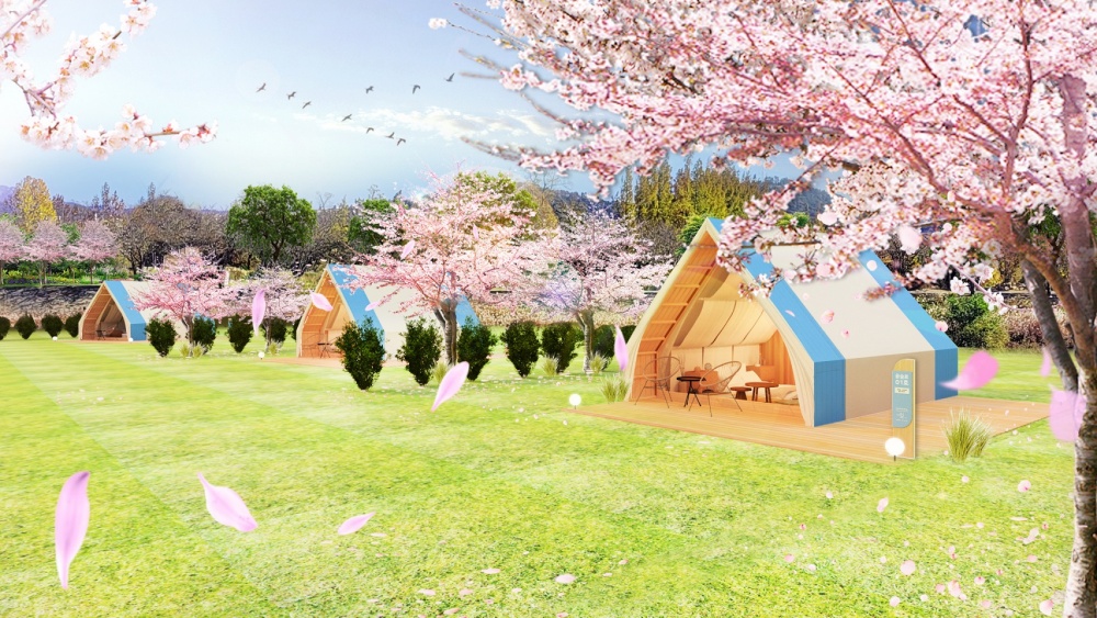 ▲ 가든스테이 순천 쉴랑게 캐빈 조감도