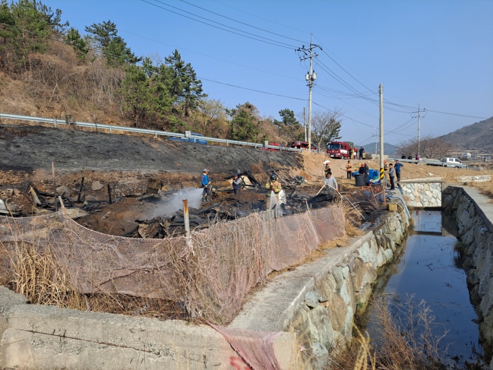 ▲ 축사화재현장