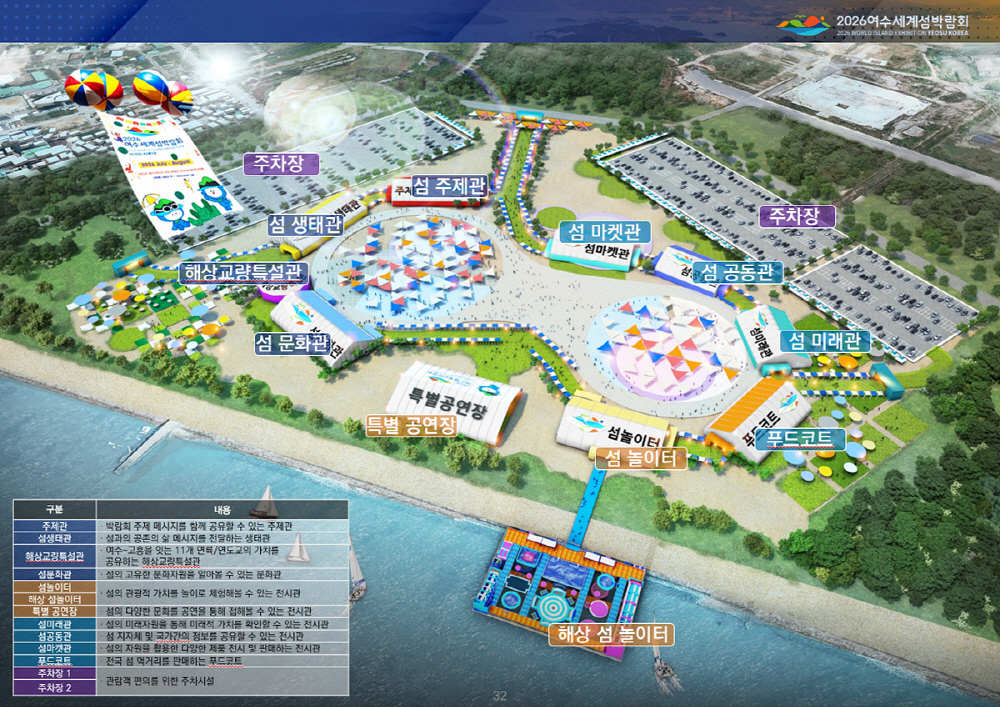 ▲ 2026여수세계섬박람회 주행사장 조감도(안)