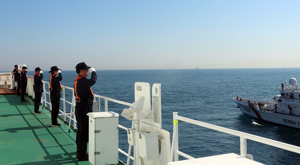 ▲출항 훈련