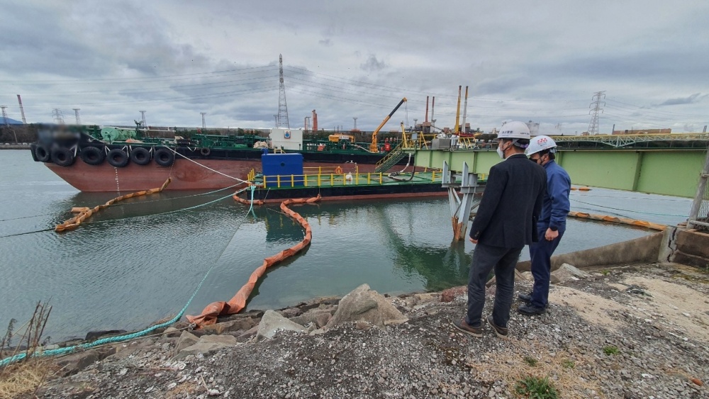 ▲해상공사 현장 및 작업 선박