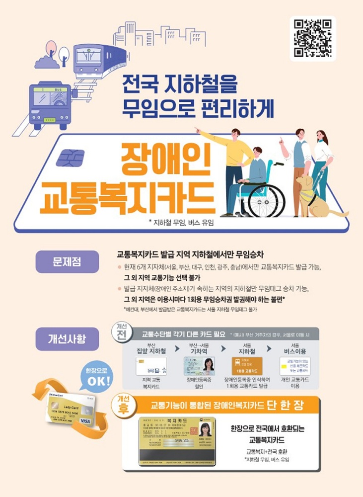 ▲ 전국호환 교통복지카드 발급 안내