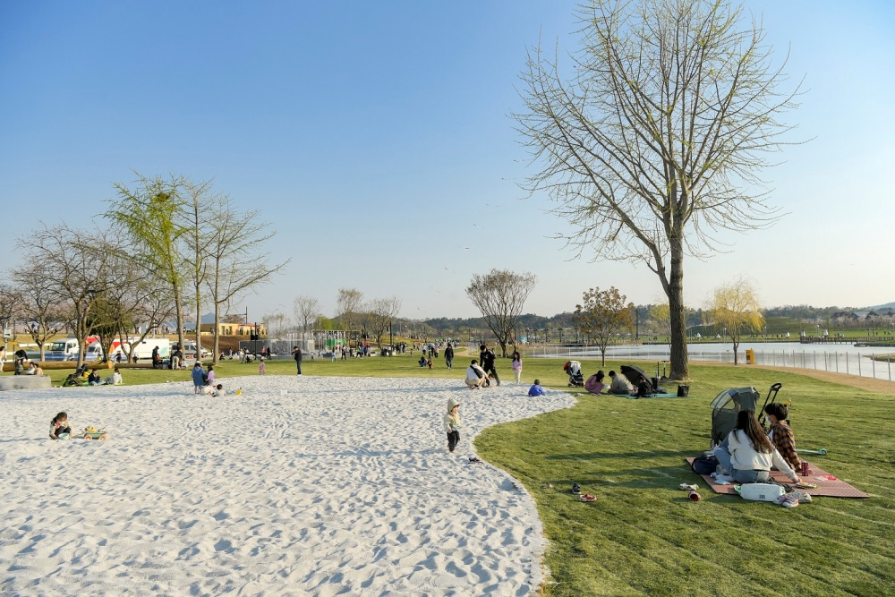 ▲ 오천그린광장을 즐기는 관람객