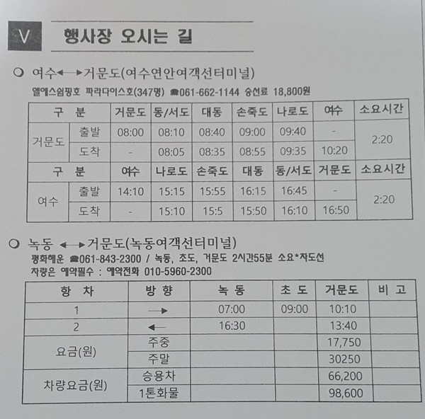 ▲ 행사장 오는 길 ( '여수, 녹동'에서 )