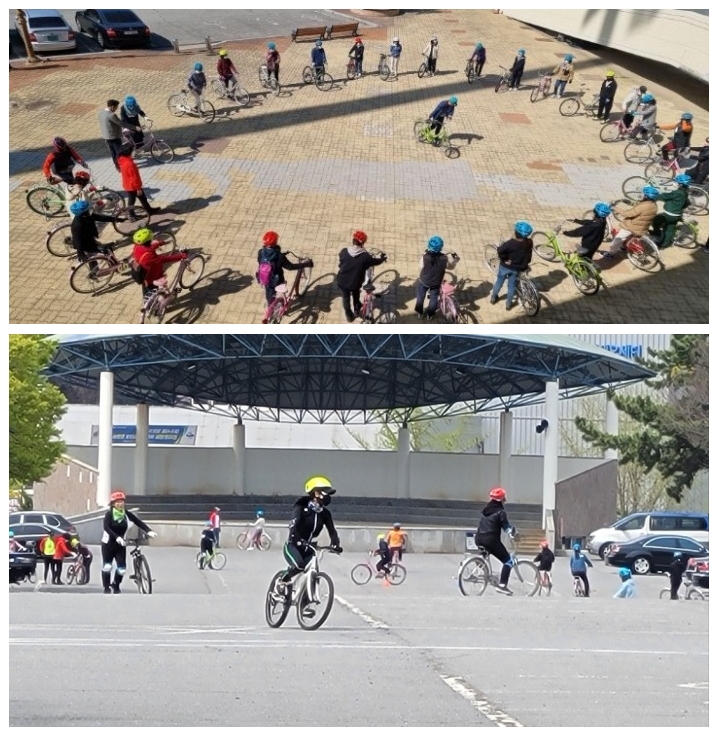 ▲ 여수시자전거교실 활동 현장