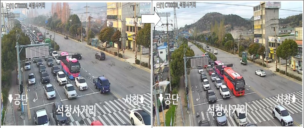 ▲  여수산단 출퇴근 통행량 편차 ⓒ여수경찰서 제공