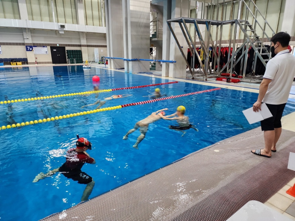 ▲ 수상구조사 구조술 평가 현장