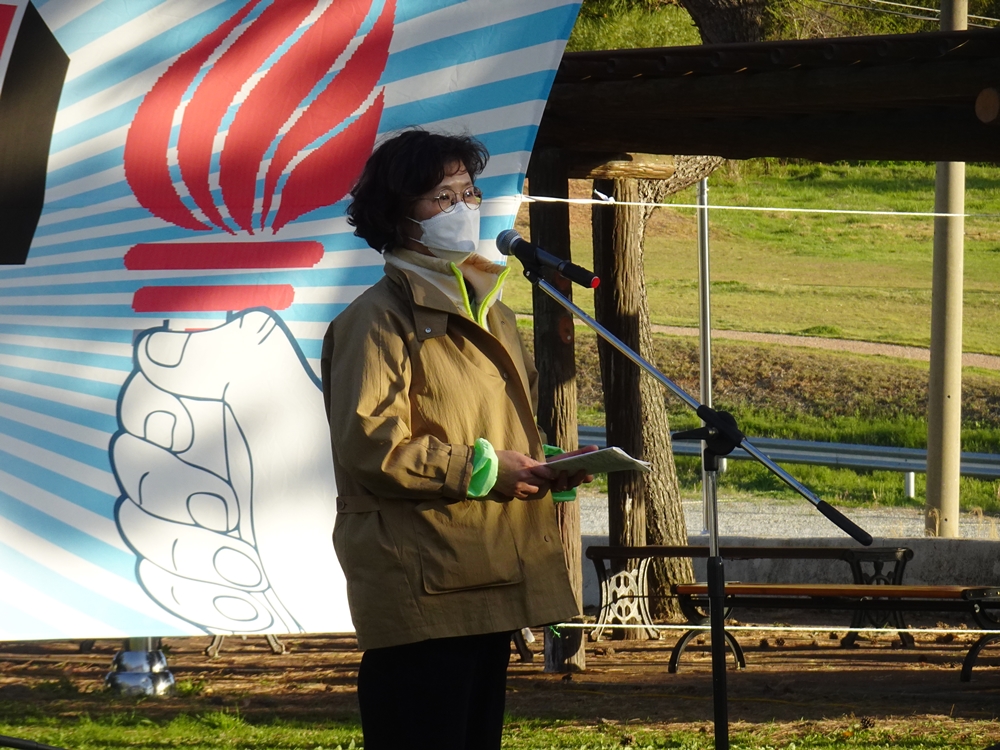 ▲송재향 전 시의원이 발언하고 있다.