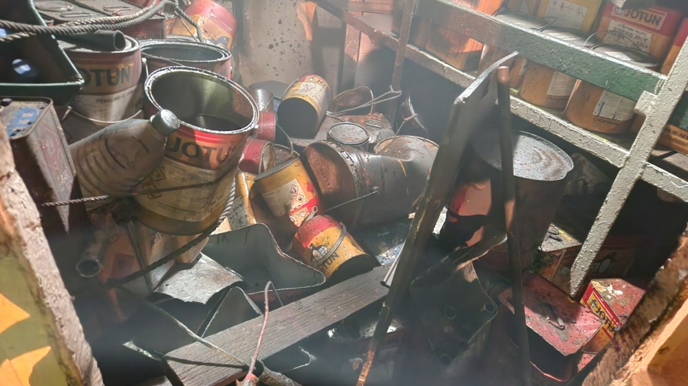 ▲ 선박 폭발현장