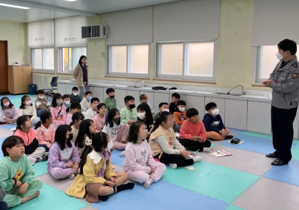 ▲ 학교폭력 근절을 위한 학교폭력 및 범죄예방교육 현장
