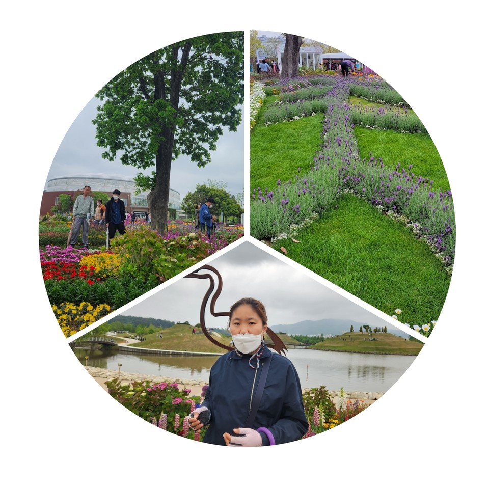 ▲ 정원박림회장 내 예쁜꽃들과 예쁜햇터친구들~ ⓒ김연우