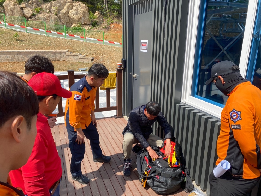 ▲ 여수소방서 현지 적응훈련