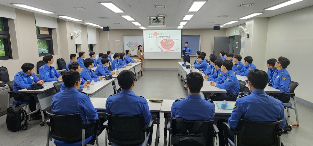 ▲ 해양경찰교육원 신임과정 학생 교육 모습