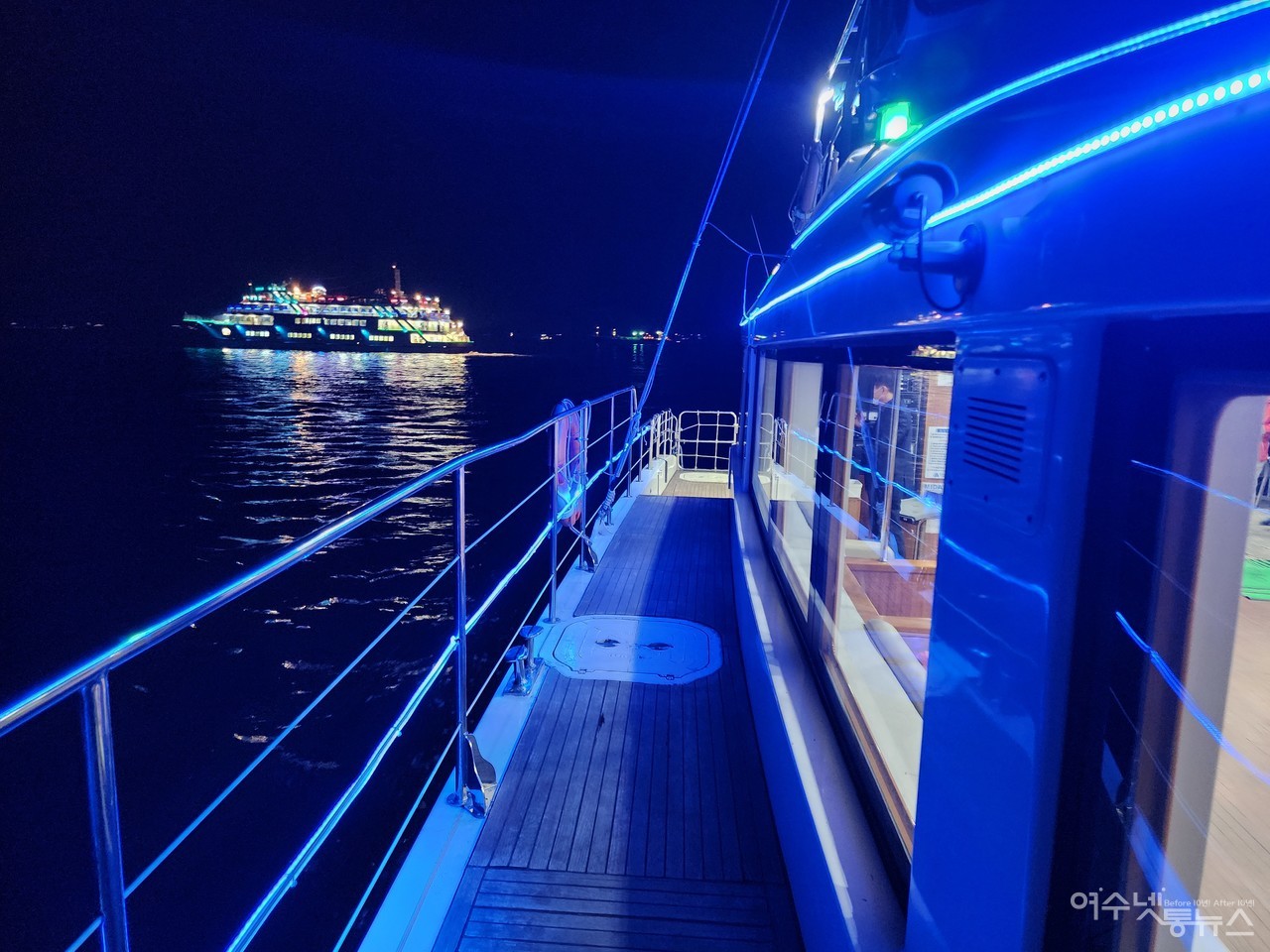 ▲ 블루오션을 연상케하는 마이다스 요트 ⓒ심명남