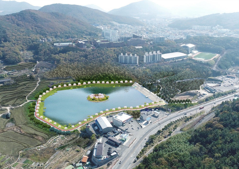 ▲ 연등천둔덕저류지 조감도