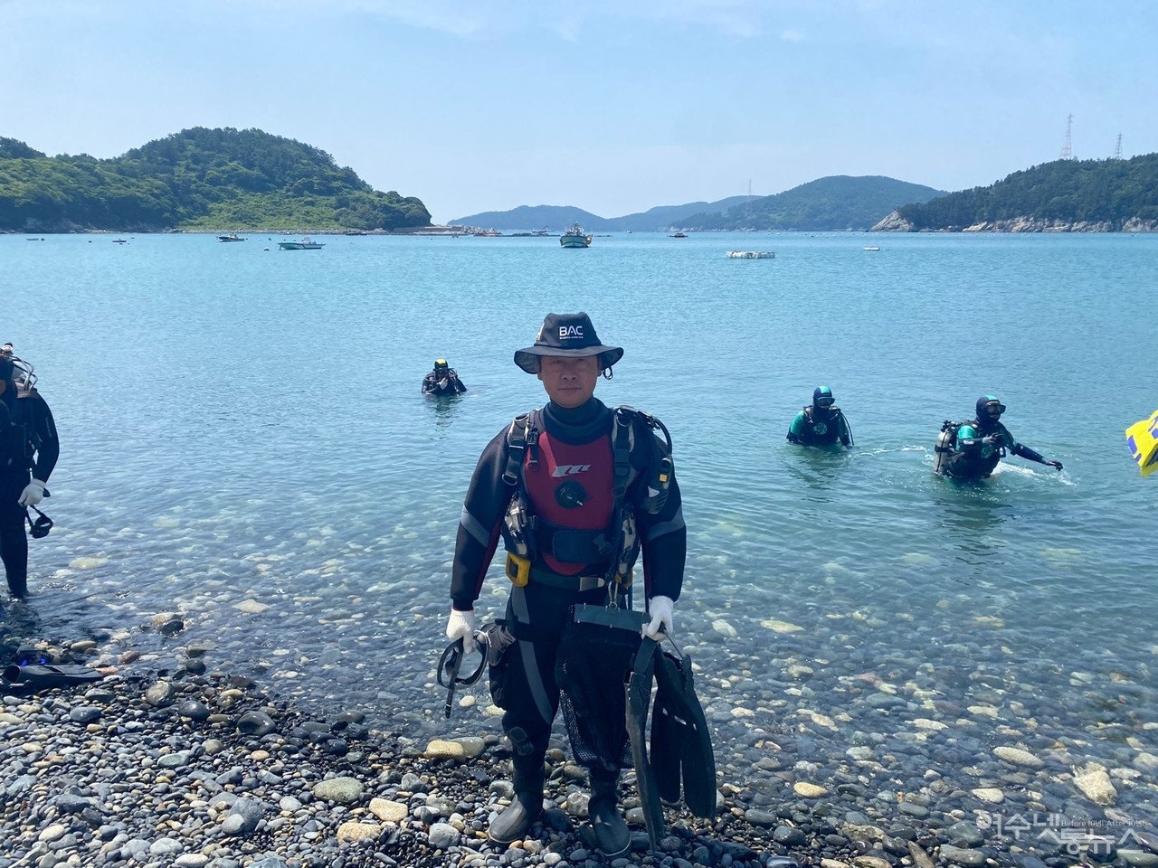 ▲박정우 ‘이야포 미군폭격 침몰선 추진위원회’ 위원장은 “이번 탐사로 침몰선 잔해에 더 확신이 생겼다”고 했다.