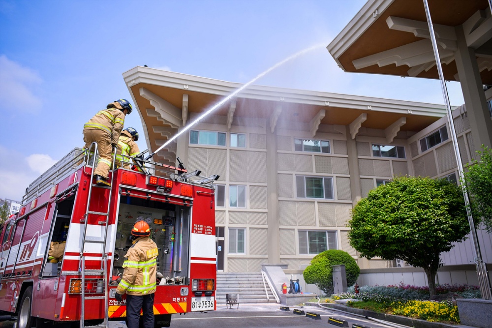 ▲여수시-학동119안전센터 합동소방훈련