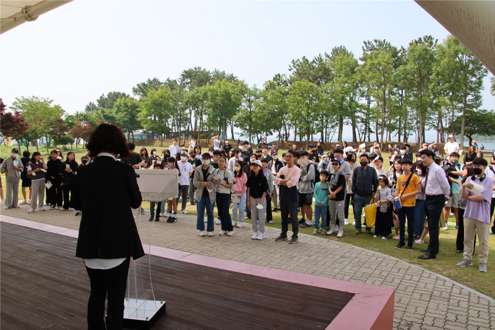 ▲ 제5회 기업사랑·지역사랑 학생 백일장 개회식