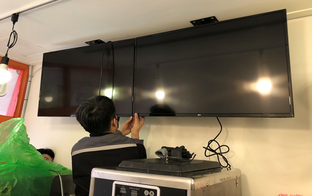 ▲메뉴보드 설치 모습