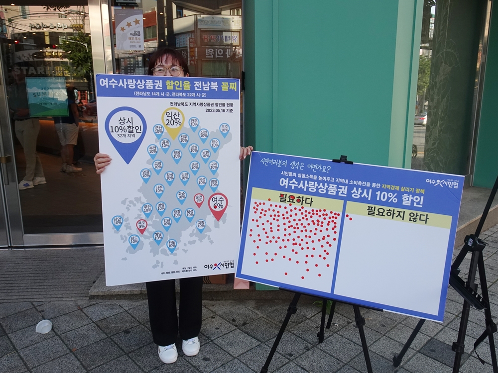 ▲ 여서동 구 송원백화점 사거리 투표 진행 모습