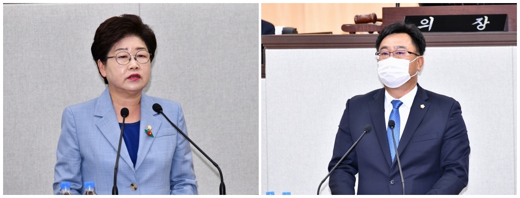 ▲ 백인숙‧김철민 여수시의원