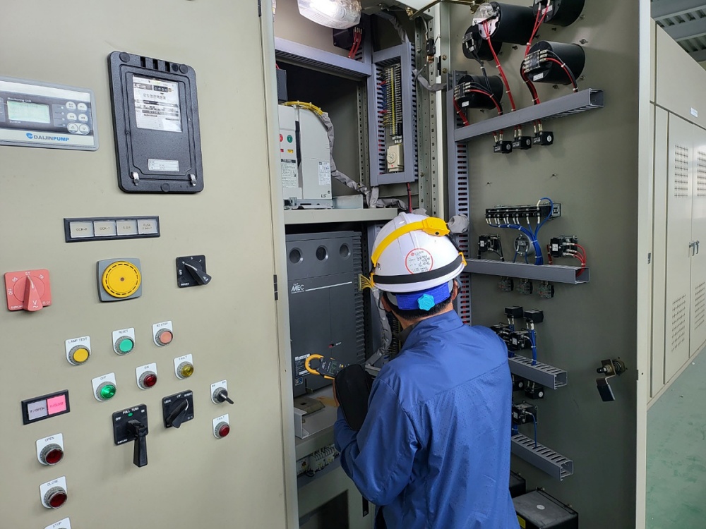 ▲ 배수펌프장 가동상태 점검